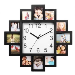 שעון קיר המאפשר לכם לשים 12 תמונות לבחירתכם
